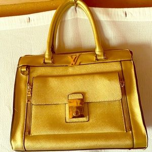 Golden fancy purse